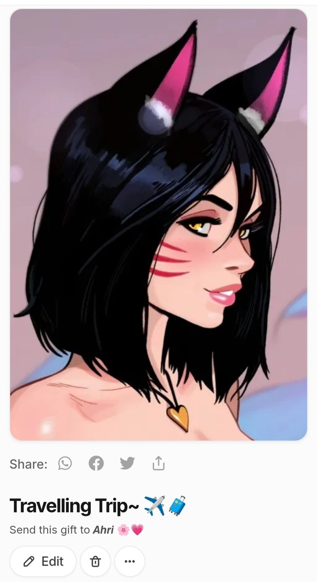 ㅤ
Psst~ 🤭🩷

Goddess Ahri jus made a brand new crowdfund gift that will last for approximately 1 week for a special ‘Travelling Trip’ she is taking! 💋💖

Be sure to $end *any* amount you can to support me, my sweetest beta goonpuppy simpies!~ 🥰💸✨

throne.com/youralluringgo…
ㅤ