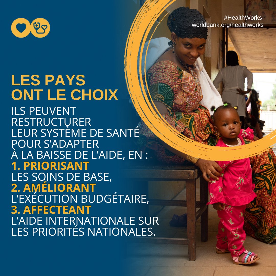 Banquemondiale's tweet photo. #CSU | Les pays ont une fenêtre à ne pas rater pour restructurer leurs systèmes de santé au-delà de l’aide et les aligner sur les priorités nationales. Dépenser plus et mieux peut rapprocher les pays de la couverture santé universelle.
➡️ Plus d’infos : https://t.co/6iSWNV39fr https://t.co/nkgjpSGZSg