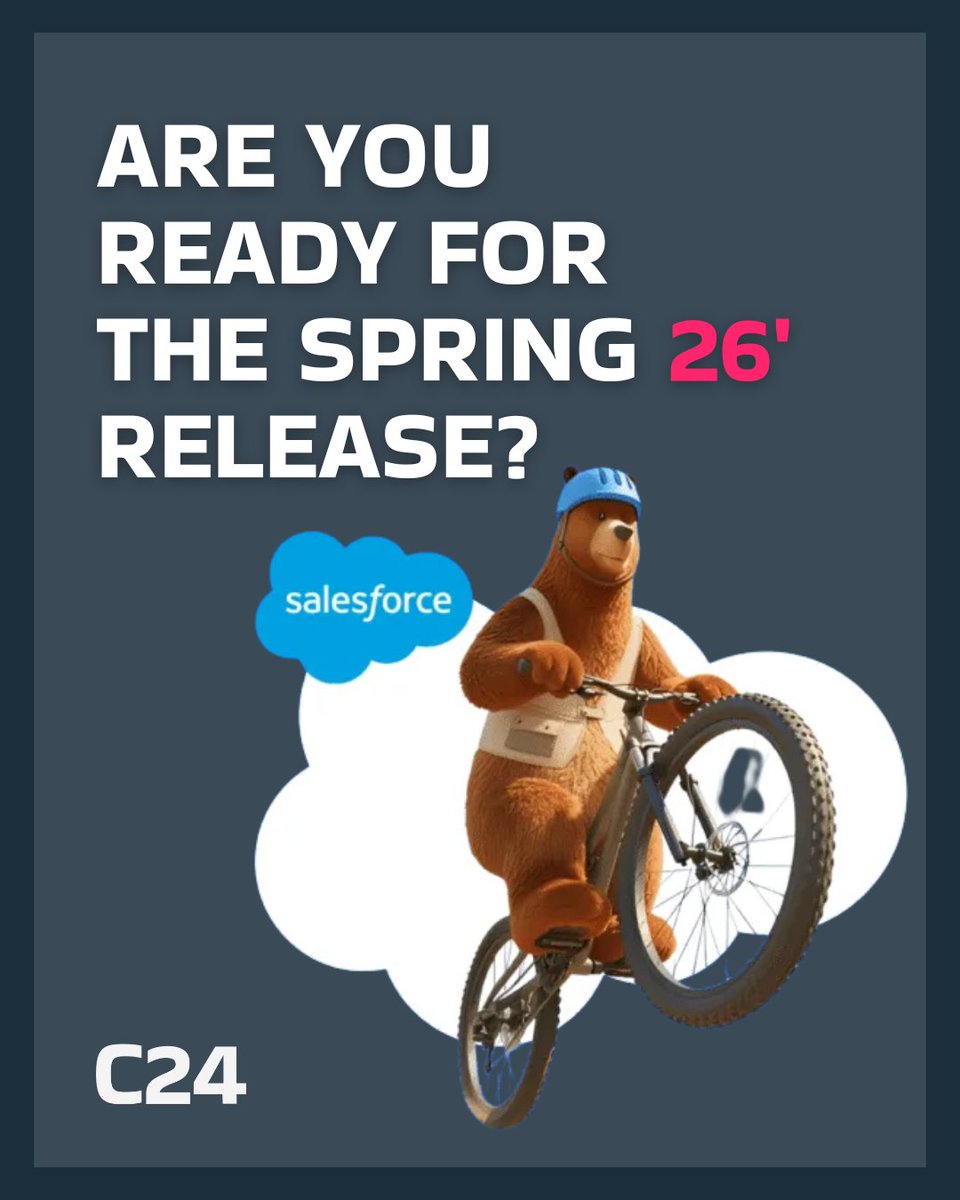 Cognition_24's tweet image. Salesforce Spring ’26 Release is here!⚡️  Curious what this means for your org?

👉 Read our quick guide to the Spring ’26 Release and discover the features you need to know: bit.ly/3p4m2ap 

#Cognition24 #Salesforce #Springrelease #Technology