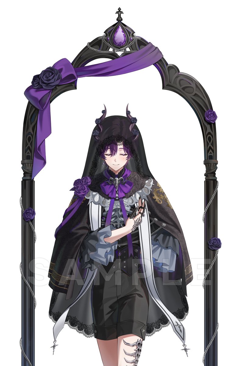 스코시즘 소속 오토 레이니(@ OT0RAINY) 님의 거울 디오라마 일러스트 작업했습니다! 데뷔 2주년 진심으로 축하드립니다☔️💜