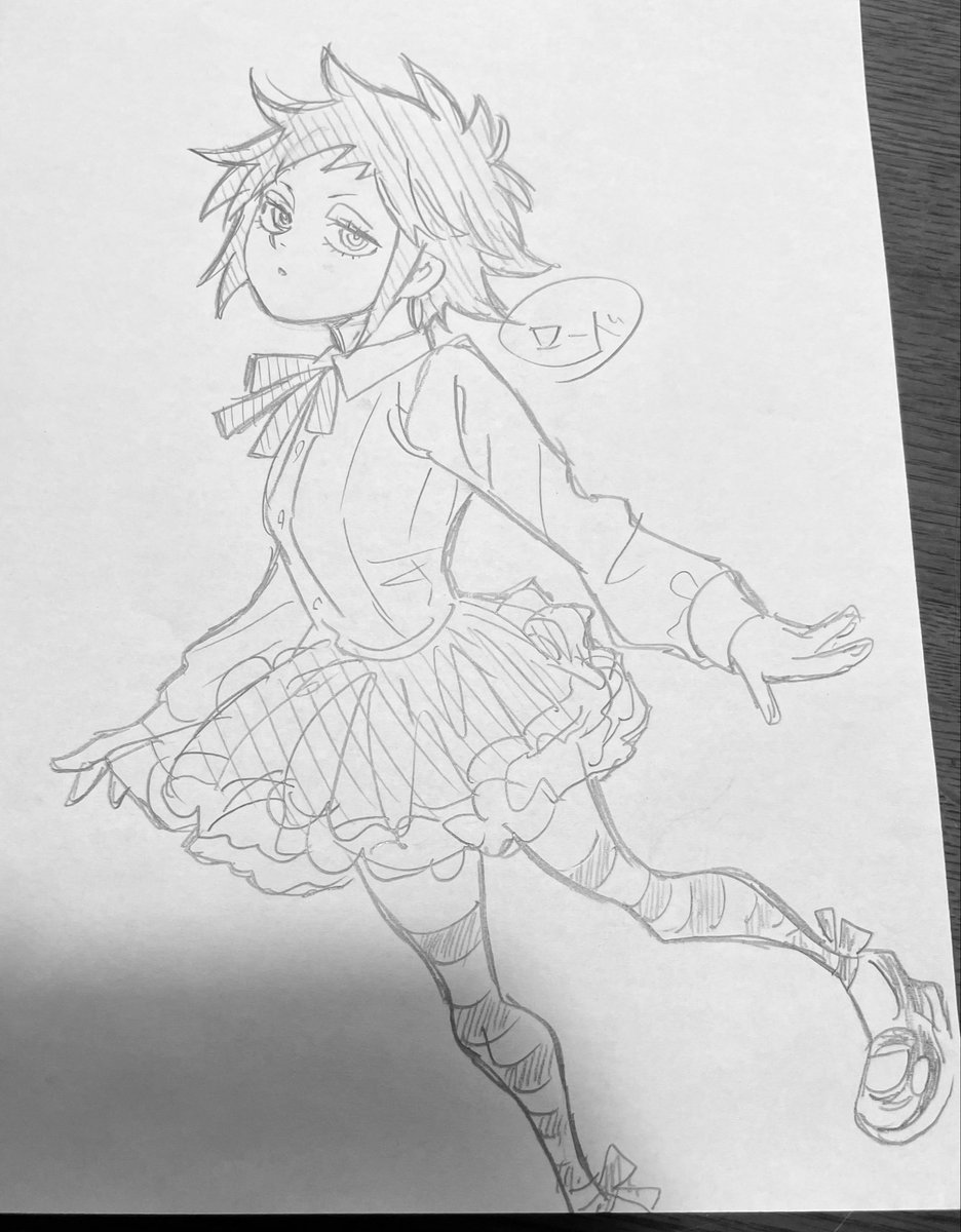 ディーグレ縛りのシャーペン落書きです 
