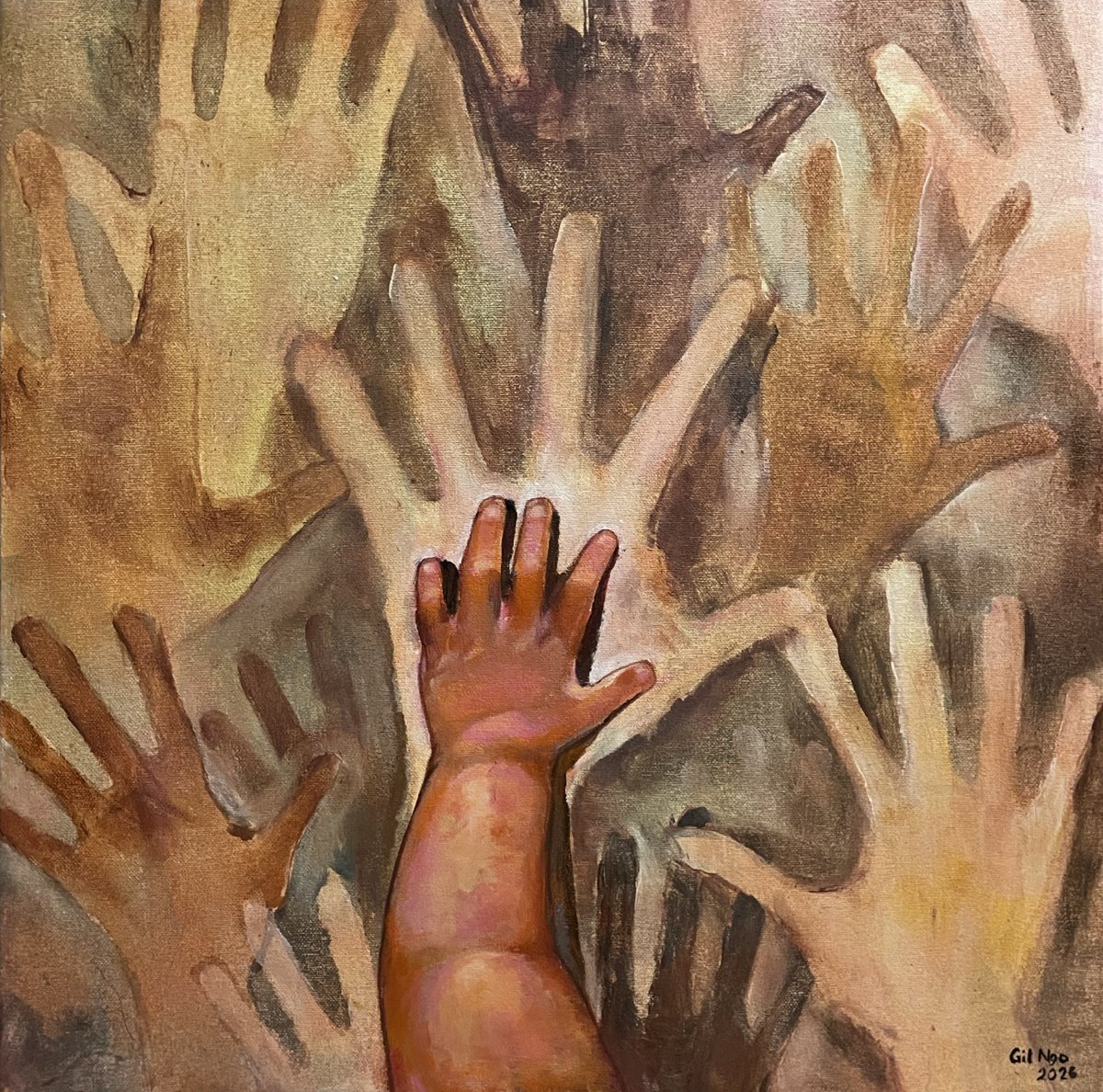 you were as i am / acrylic paint / 18 x 18