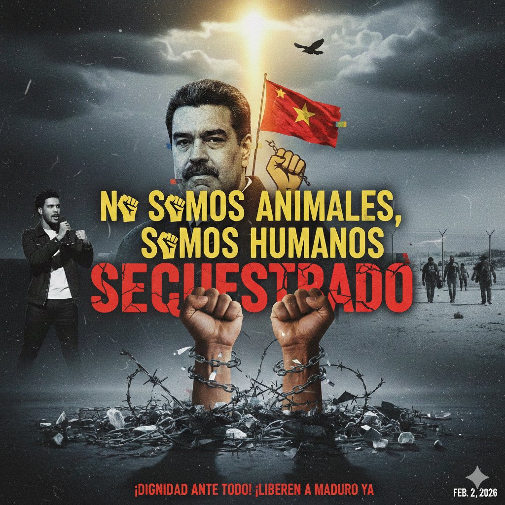 Bad Bunny lo dijo claro en los #Grammys: "No somos animales, somos humanos". ✊🏽🔥
​Esa misma deshumanización que aplica el ICE contra nuestros migrantes es la que usan para justificar el SECUESTRO del presidente Nicolás Maduro. 🇻🇪
​#BadBunny #Justicia #LiberenAMaduro #Soberanía