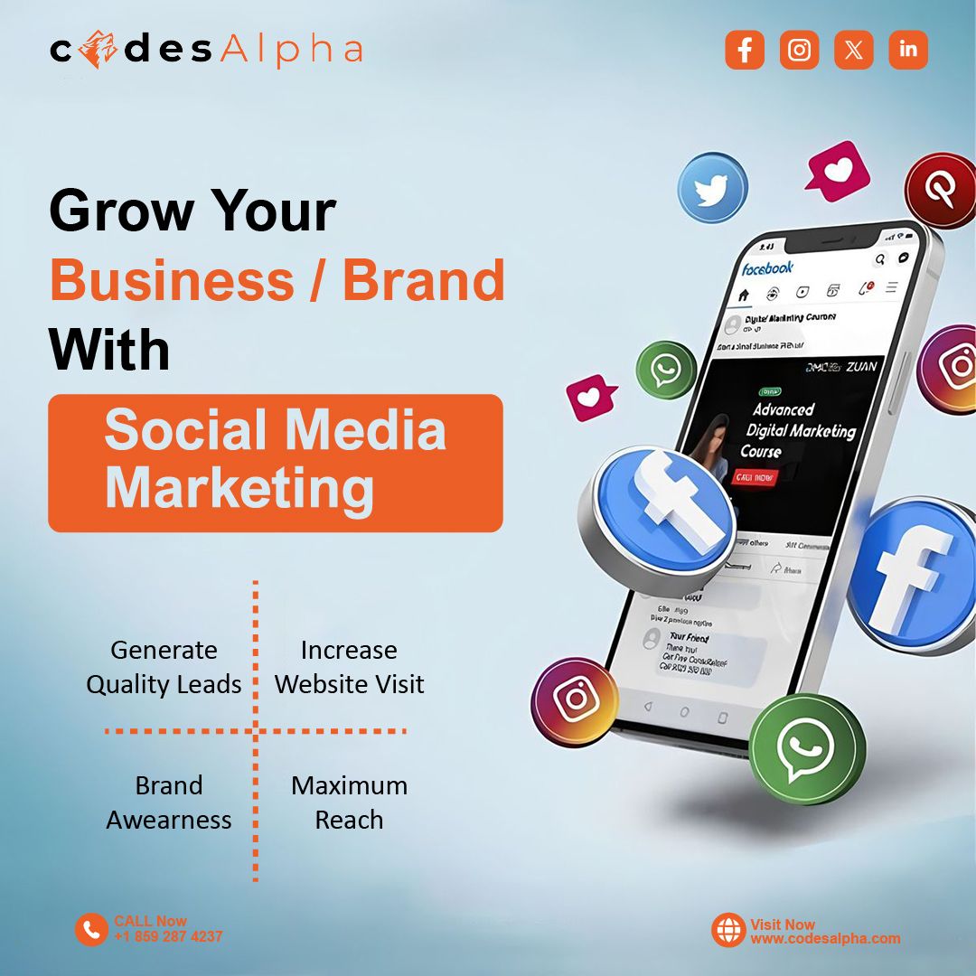 codesalphaofc's tweet photo. 🚀 Grow Your Business / Brand With Social Media Marketing 🌐 

📈 Let’s take your brand to the next level!
Visit https://t.co/lTZEn7AXEQ#socialmediamarketing 

#codesalpha #socialmediamarketing #socialmedia #marketing #media #work #network #business #promotion #branding #poster https://t.co/rhM9hFmu3P