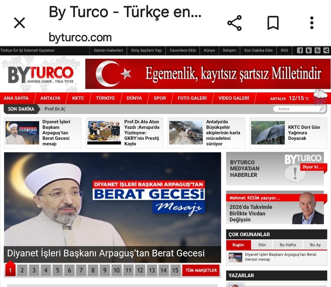 Bu özel gecede dualarınız kabul ,herşey gönlünüzce, Beraat geceniz kutlu olsun .🙏 #Beraatgecesi #dua #Byturcomedya  byturco.com/haber/Diyanet-…