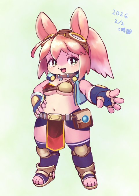 寝る前作業 主人公プロトタイプ作成 こんな感じのトレジャーハンターがサキュバスの力を得てすけべなことをしていく