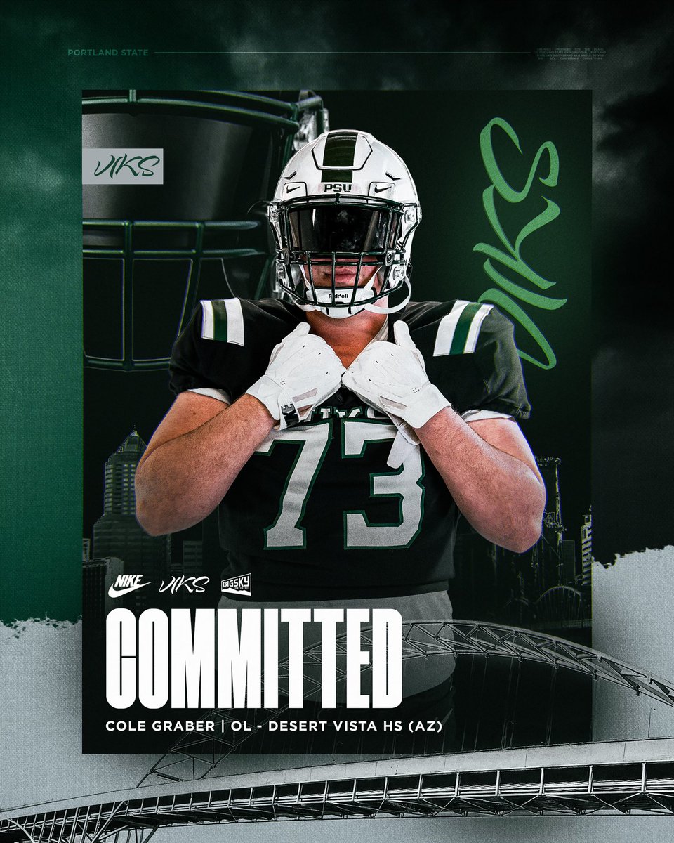 I am excited to announce that I am Committed to play D-1 football at <a href="/psuviksFB/">Portland State Football</a>. Thank you to everyone that has got me to this point. Go Viks 🌹🌹🌹
<a href="/DVThunderFB/">Desert Vista Football</a> <a href="/PrepRedzoneAZ/">Prep Redzone Arizona</a> <a href="/247Sports/">247Sports</a> <a href="/CodyTCameron/">Cody Cameron</a> <a href="/TFPLinemen/">The Foundation Performance</a> <a href="/Coach_Mac70/">Jake McSpadden</a>