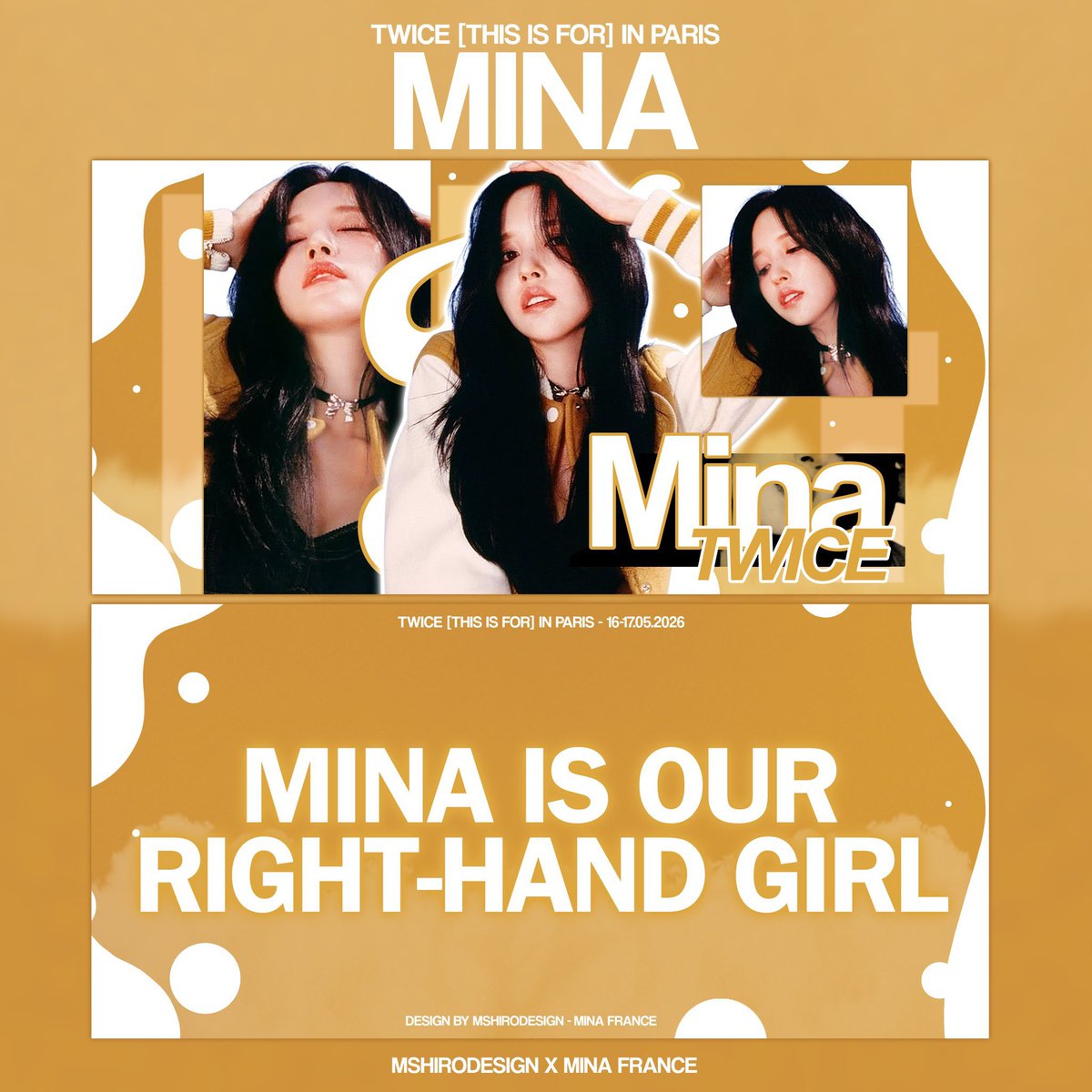 ᯓ 『📅』 020226
ᯓ 『ℹ️』 INFOS

➺ Voici la bannière de Mina pour les concerts à Paris !! Merci à <a href="/MShiroDesign/">MShiro Designᰔ — HIATUS</a> pour l’avoir réalisé !!
L’objectif est de réalisé 5000 bannière pour les deux dates 🖤
Alors hésitez pas à donner 
Don minimum = 1€
Un don = une bannière réservée