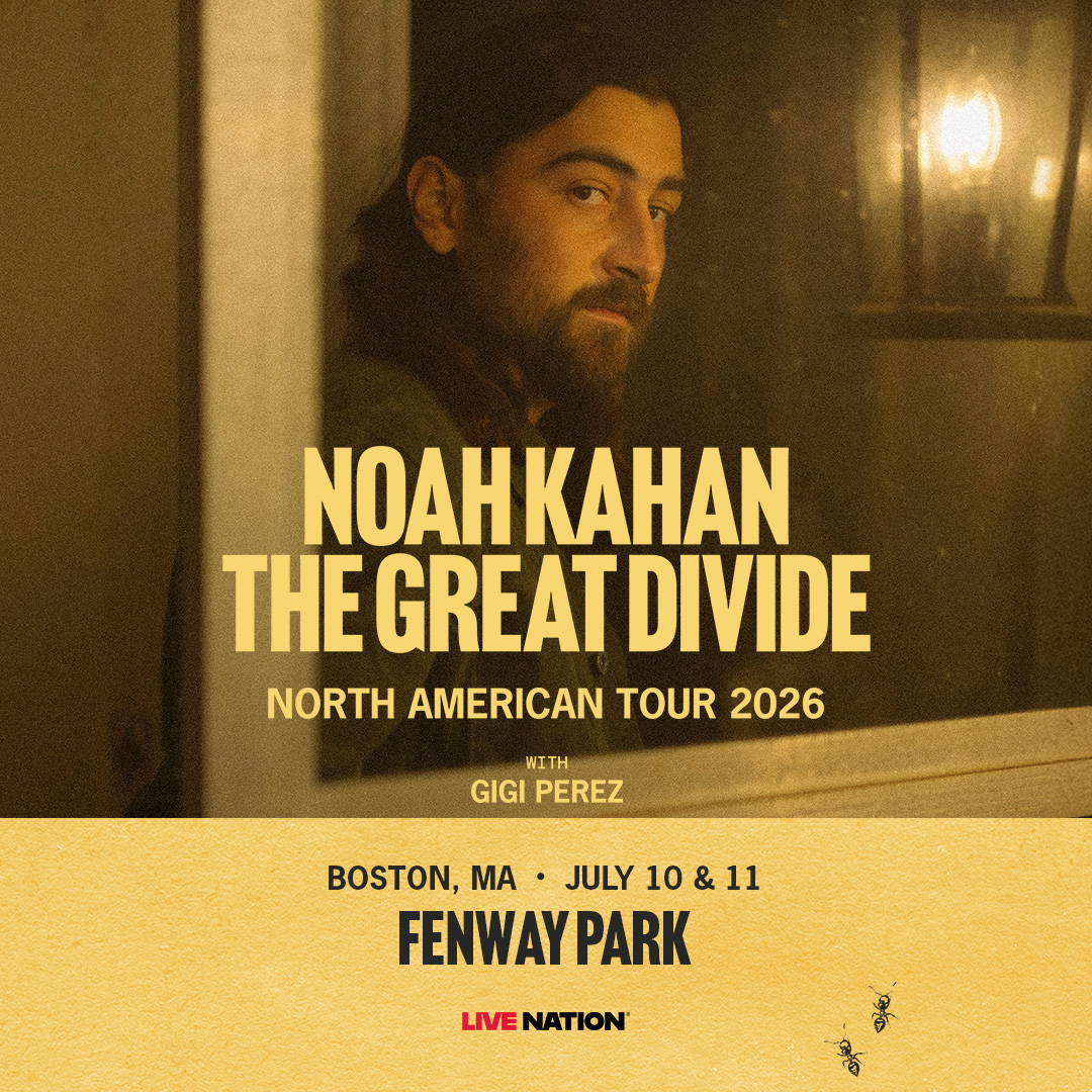 fenwaypark's tweet photo. JUST ANNOUNCED! 🤩 Noah Kahan is bringing The Great Divide Tour 2026 to Fenway Park on July 10 &amp; 11 with Gigi Perez! Sign up for Noah Kahan’s Artist Presale by Thursday, February 5, 2026 at 11:59PM ET. 

🎟️https://t.co/5CDJgVDFT5 https://t.co/mlKnBAH0nd