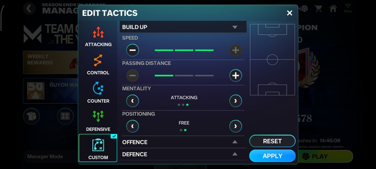 denmas_putra1's tweet photo. ‼️MANAGER MODE TACTICS ‼️
Formation: 4-2-2-2; 4-2-1-3; 4-1-2-1-2
NOTE❗
To get the best result:
•upgrade your players to the max rank (🟠) & training level (30).
•must be have 5/5 Weak Foot Players (CAM & ST)
#FCMobile #FCmobile26 #ManagerMode #ManagerModeTactics https://t.co/ZH3Cnez2aq