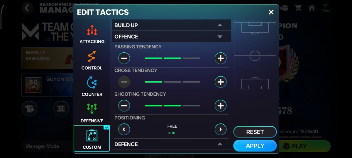 denmas_putra1's tweet photo. ‼️MANAGER MODE TACTICS ‼️
Formation: 4-2-2-2; 4-2-1-3; 4-1-2-1-2
NOTE❗
To get the best result:
•upgrade your players to the max rank (🟠) & training level (30).
•must be have 5/5 Weak Foot Players (CAM & ST)
#FCMobile #FCmobile26 #ManagerMode #ManagerModeTactics https://t.co/ZH3Cnez2aq