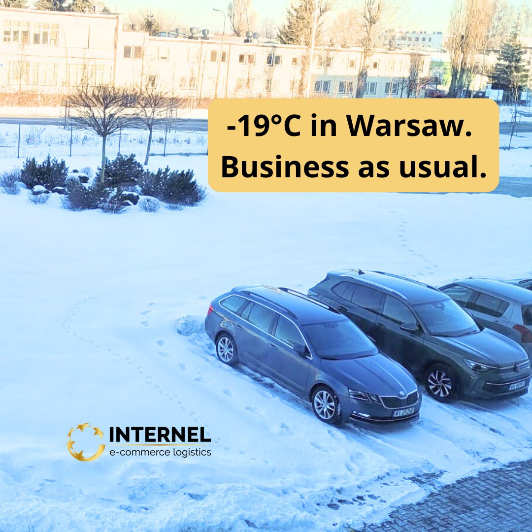 efulfillmentEU's tweet photo. ❄️-19°C a temperature that would likely bring chaos to southern Europe and possibly stop #ecommerce altogether. But here in Warsaw, we take it as part of winter. Our warehouse is heated, your goods are well protected, and we simply move a little faster to stay warm. #3PLPoland https://t.co/yFKBWFN843