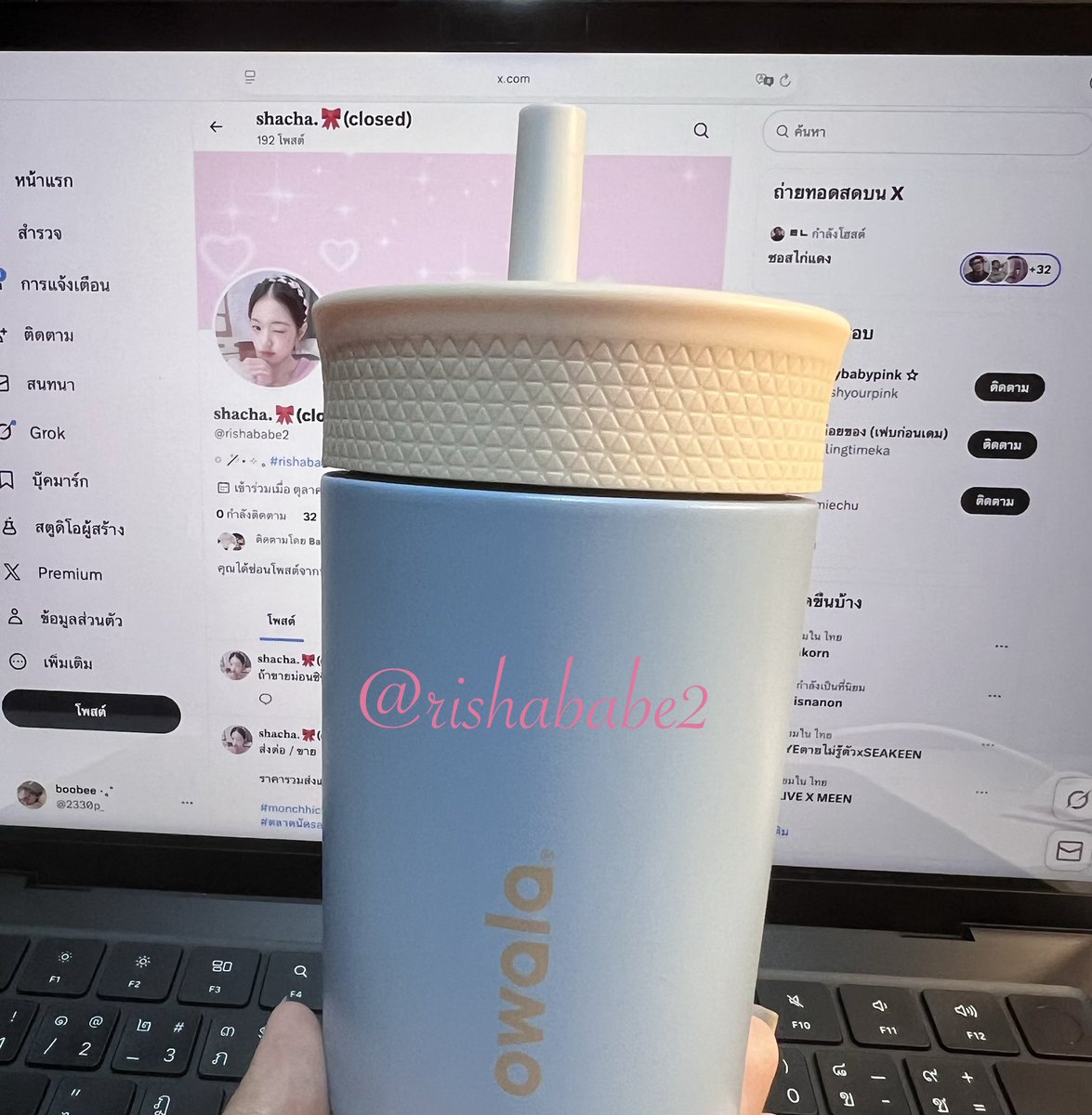 rishababe2's tweet photo. ส่งต่อ owala kids tumbler สีฟ้า Seas
 used 2 ครั้ง cleanให้ค่ะ
สีน่ารักมากแต่ไม่ค่อยได้ใช้
- 650฿ รวมส่ง พร้อมโอนลดได้🩵🩵🩵

#ส่งต่อowala #owala https://t.co/zQpyEg03ob