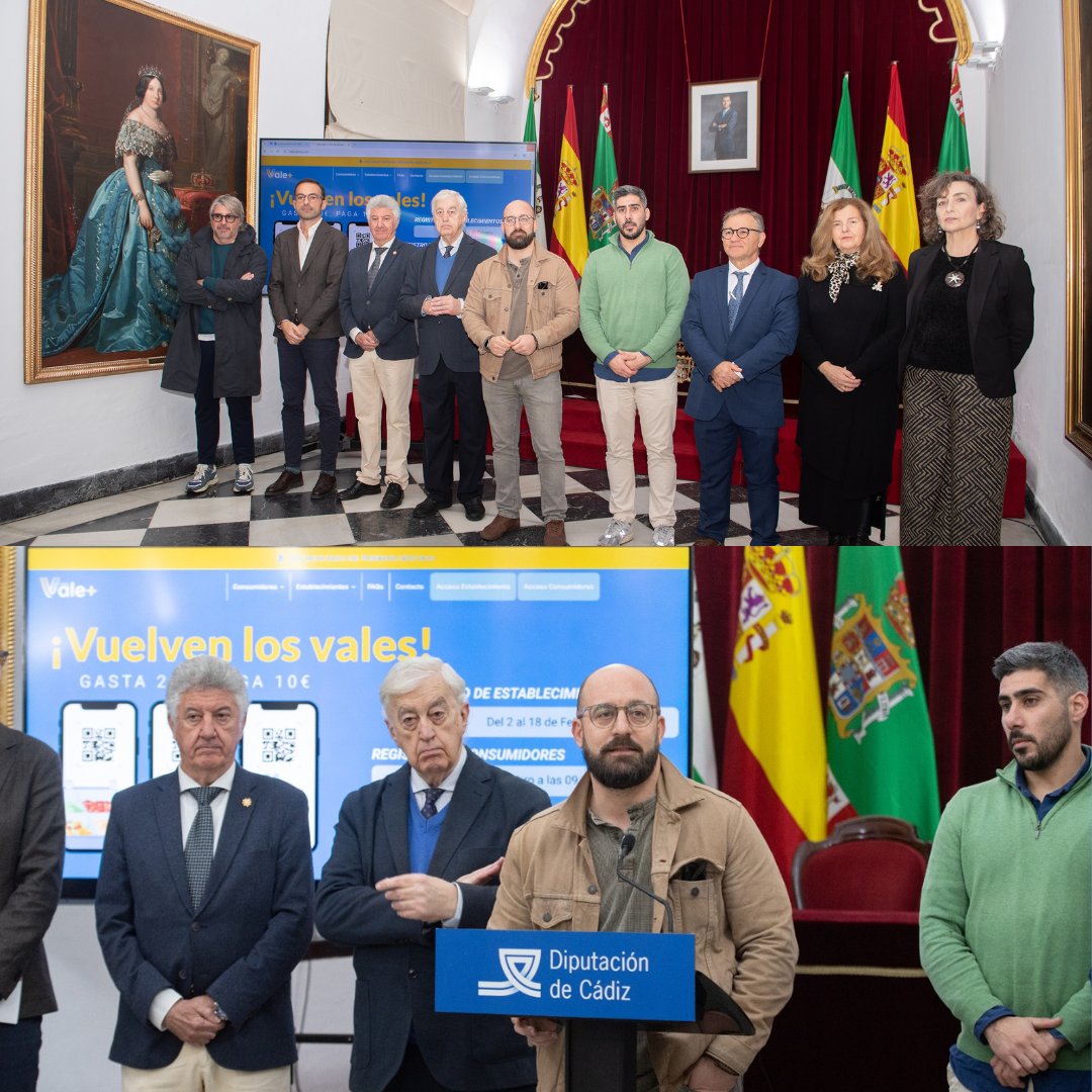 💳 La Diputación de Cádiz pone en marcha la 5ª edición de #CádizValeMás, con una inversión de 800.000 € para apoyar al comercio, los mercados de abastos y la hostelería.