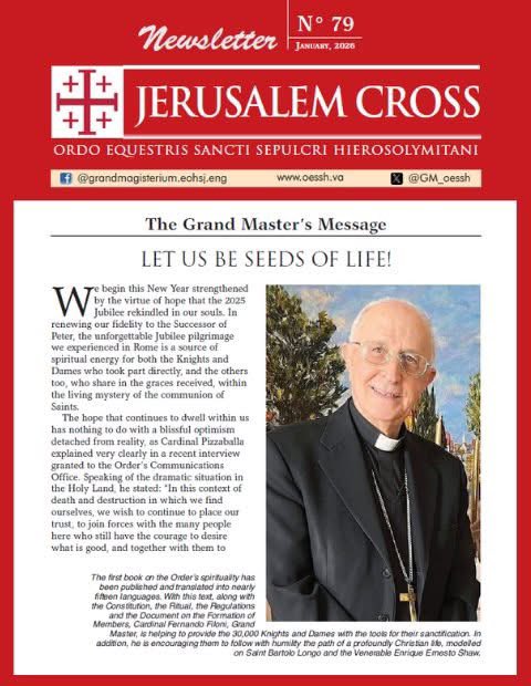 GM_oessh's tweet image. Our latest publication, Newsletter 79 — available in five languages — is now online on the website of the Grand Magisterium. We hope you will enjoy the wide range of news! Click here👇
oessh.va/content/ordine…