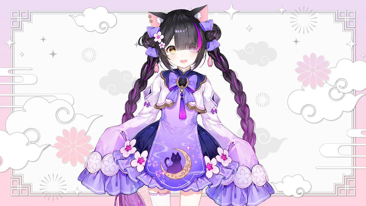 3着目はチャイナ衣装でした( ᐢ•̀ .̫ •́ )︎੭💖
差分と互換性で組み合わせが無限大!! YATTA!!
#よざ新衣装 #よざねこらいぶ