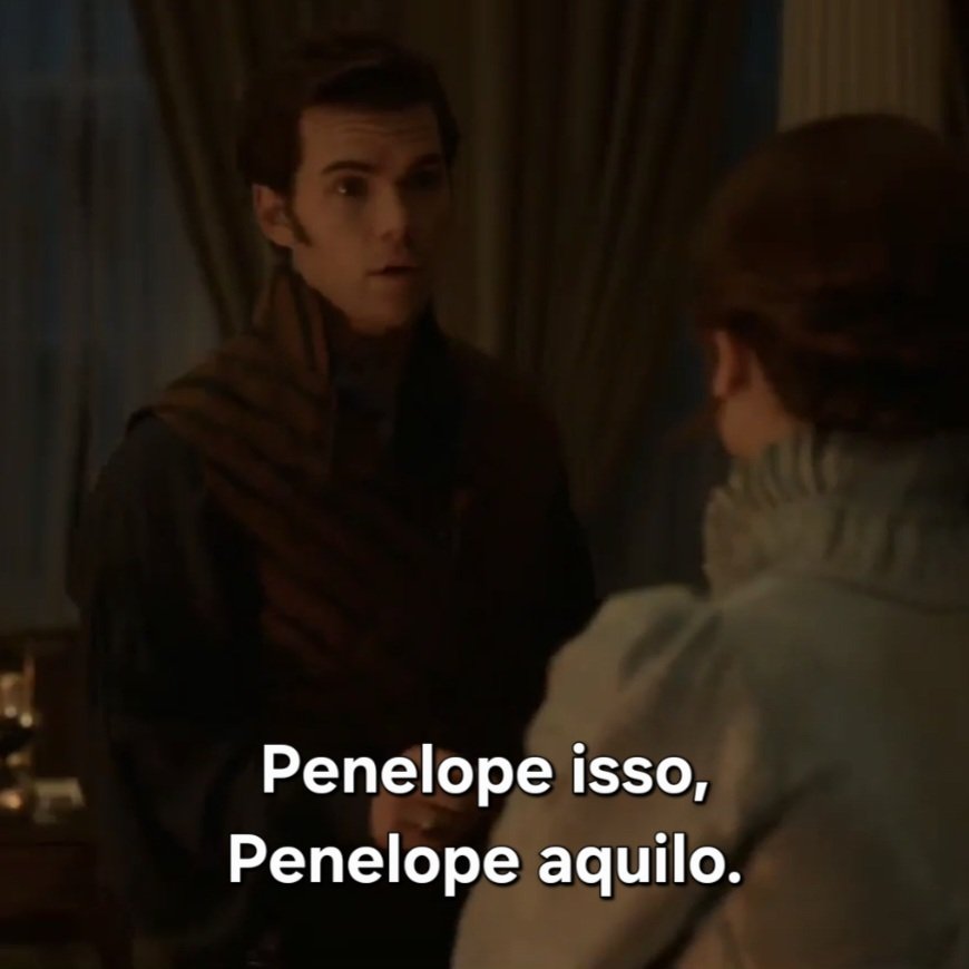 bridgerthg's tweet image. "Penelope informou que você perguntou sobre uma debutante toda adornada em prata. Não me lembro de tal mulher, pois eu estava muito ocupada aproveitando a companhia da minha linda esposa."

COLIN "MY WIFE" BRIDGERTON