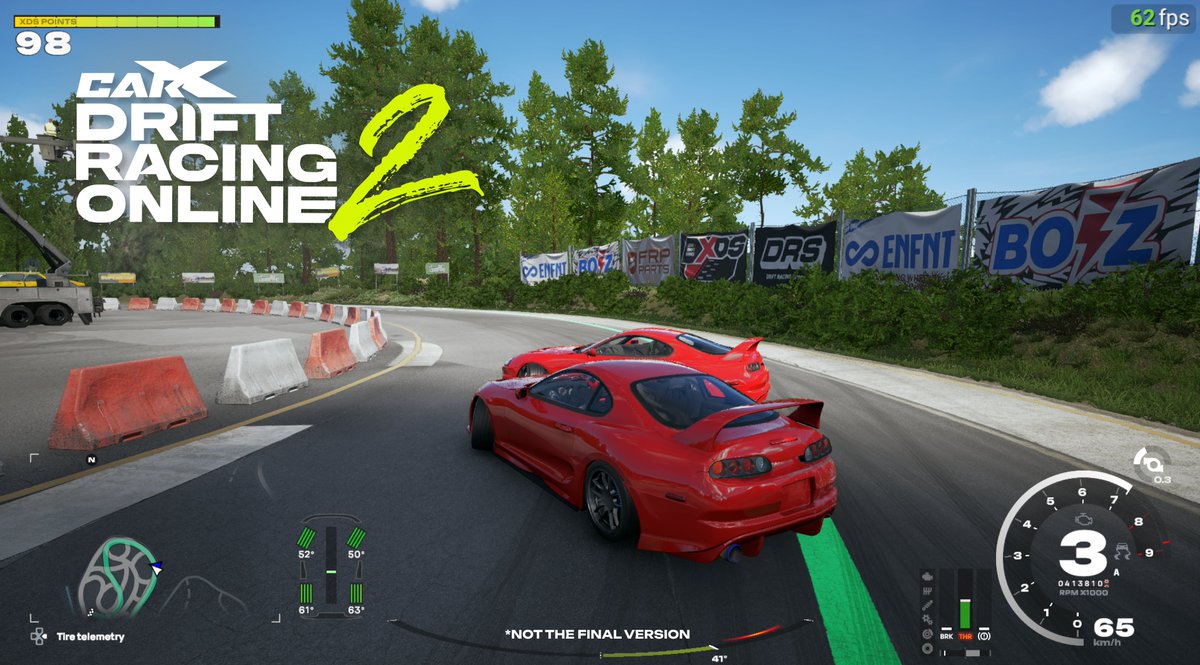 carx_technology's tweet photo. ⚡ What's up, drivers!

Let's talk about optimization in
CarX Drift Racing Online 2!

We’ve conducted performance tests, and for maximum objectivity, we used a standard mid-range laptop rather than a high-end rig  (i7-9750, 16GB, RTX 2060).

All tests were performed under identical conditions, using the same configuration and tandem drift runs.

The results:

- Initial beta version:  ~25 FPS on average

- Current version: stable 50+ FPS

That’s a performance increase of over 100% ! 📷

We’re not stopping here and will continue looking for ways to make the game even better. Stay tuned for more updates!
