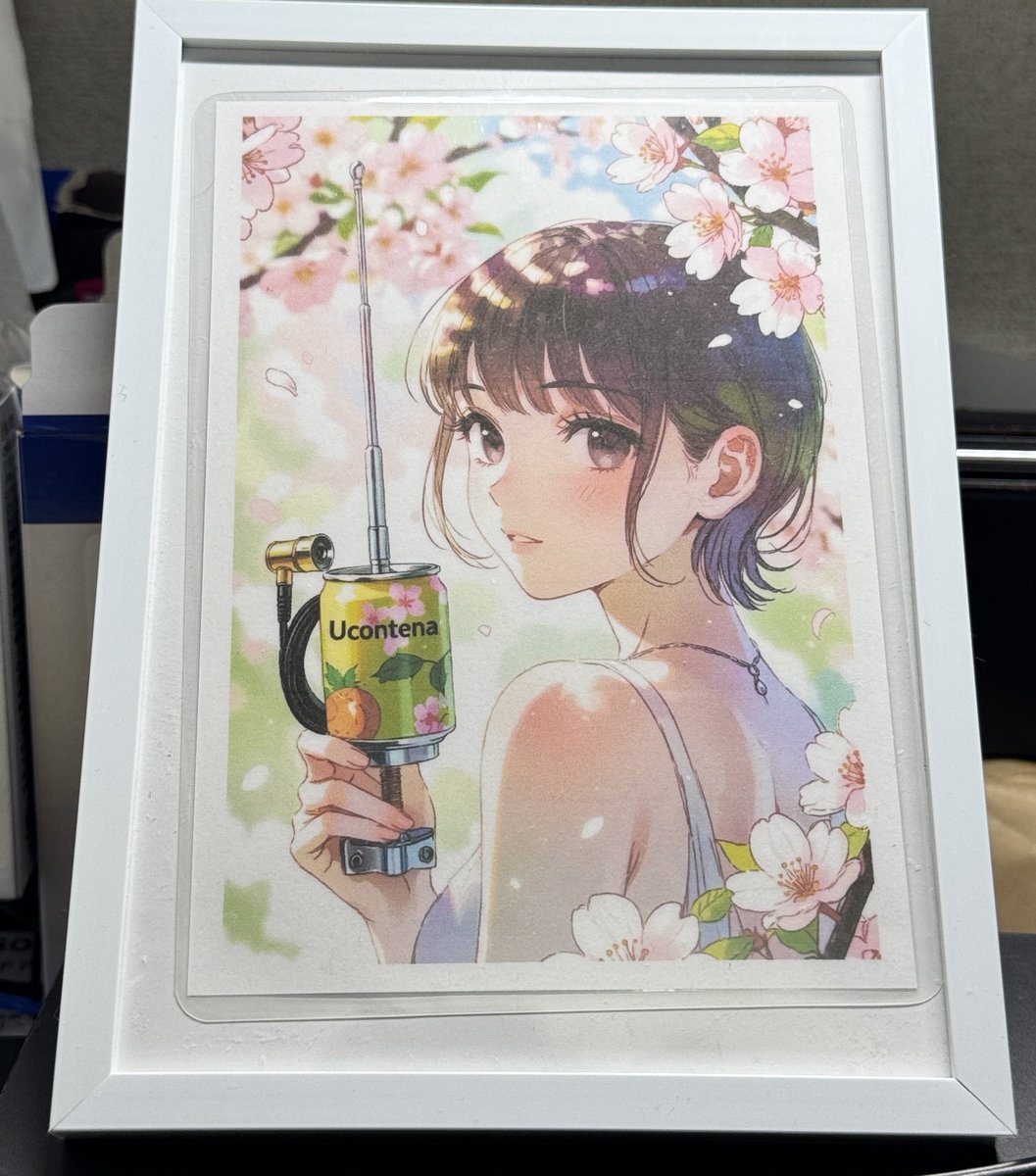 昨日JARL佐賀県支部大会に展示していた缶野愛ちゃんのイラスト見本