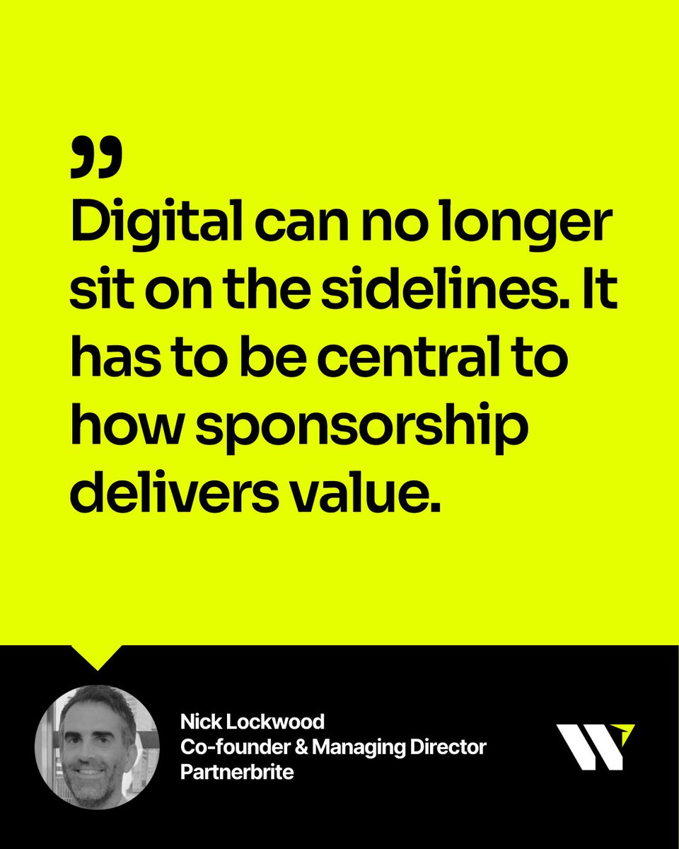WSC_Sports's tweet image. We’re putting digital #sponsorship at the center of execution. 🎯

Acquiring Partnerbrite enables us to activate sponsorships directly inside the moments fans engage with.

#Partnerbrite Co-founder Nick Lockwood shares his perspective on this shift ➡️ bit.ly/4c4P6Ve