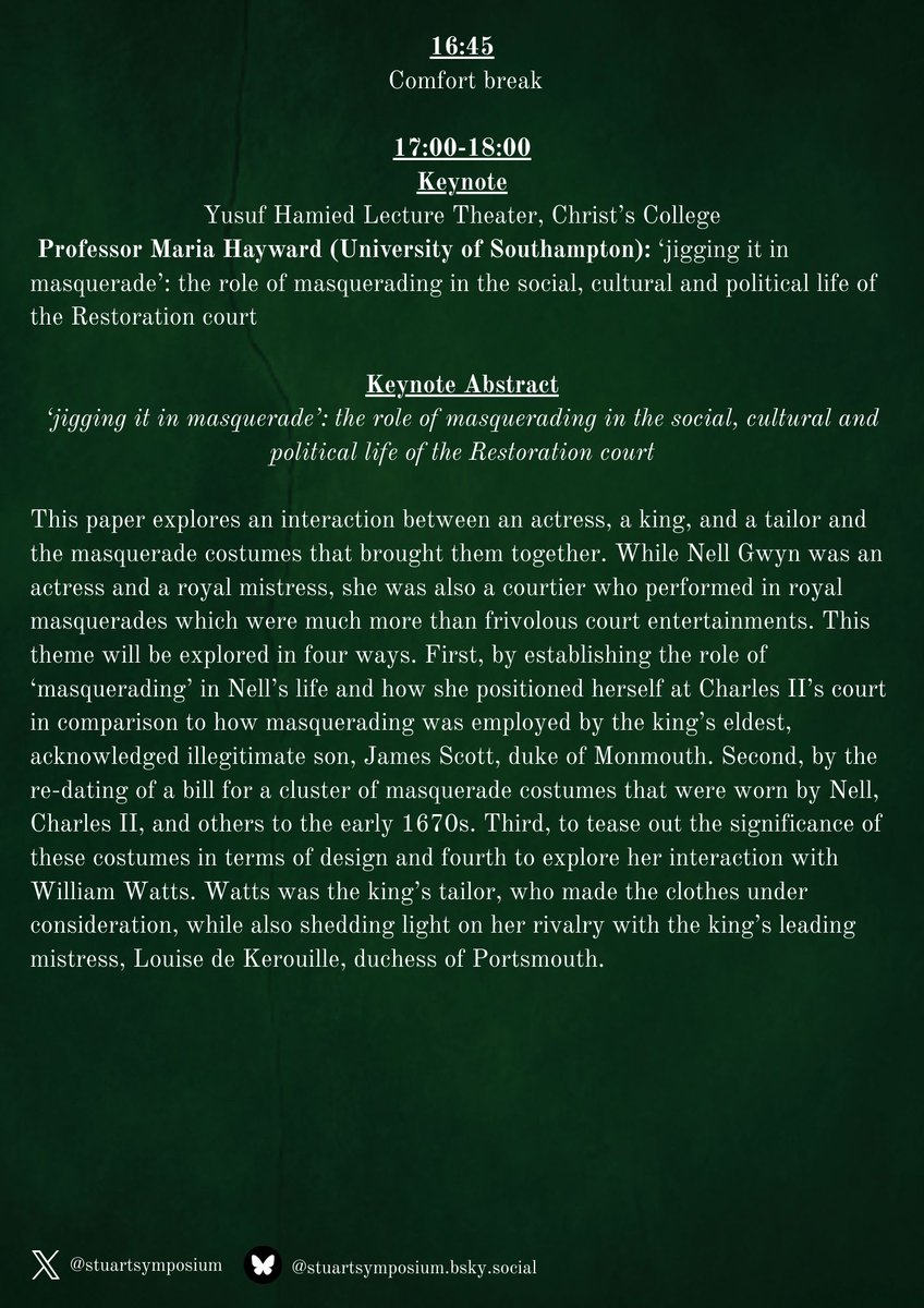 Late Stuart Symposium 2026 tweet media