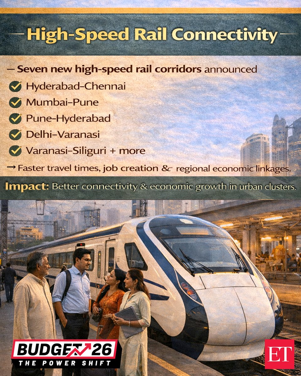 EconomicTimes's tweet photo. #ETGraphics: Budget 2026 is packed with specific schemes & allocations for farmers, students, MSMEs, healthcare workers, tech firms, commuters, tourists and more — each aimed at real income gains and jobs. Swipe through to know about the schemes & allocations that affect your daily life and wallet. https://t.co/moeJqrQ14a
#BudgET2026 #BudgetwithET #AamAadmi #BudgetSpecial