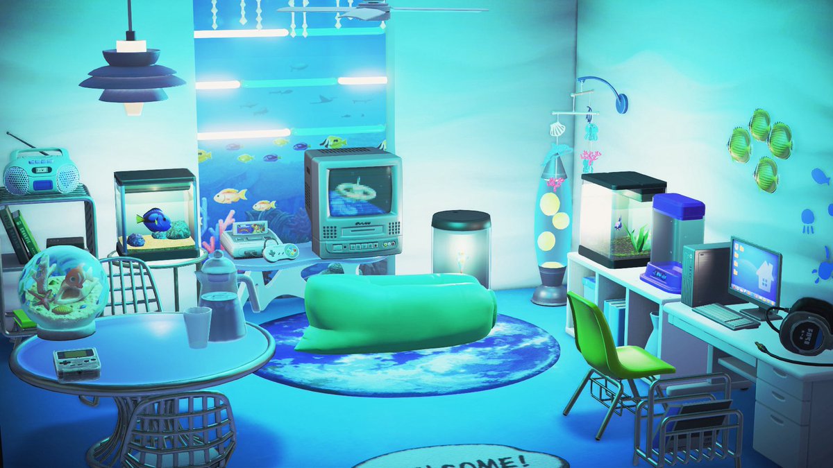 893Hu's tweet image. Frutiger Aero🐬🫧
#あつ森  #どうぶつの森