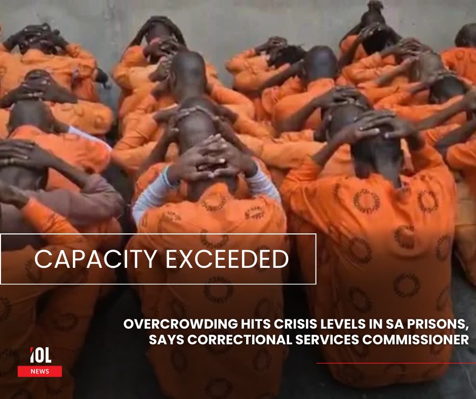 IOL's tweet photo. South Africa’s prisons held over 170,000 inmates during the festive season, far exceeding the 107,000-bed capacity and straining resources.
#PrisonOvercrowding #SouthAfricaPrisons #InmateCrisis #CorrectionalServices
Read on: https://t.co/VGpjHQtDjf https://t.co/pgKHA68Cir