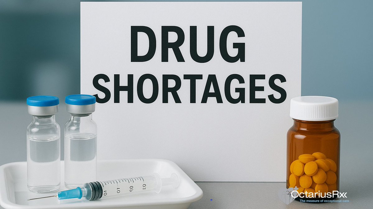 OctariusRx's tweet photo. Drug shortages are disrupting healthcare — especially in ASCs. 💊

Learn what’s driving them and how to protect your patients and practice.
 👉 https://t.co/mw2UQ6QOBJ

#DrugShortages #Healthcare #ASC #Pharmacy #PatientSafety #OctariusRx https://t.co/Dov2pRsT35