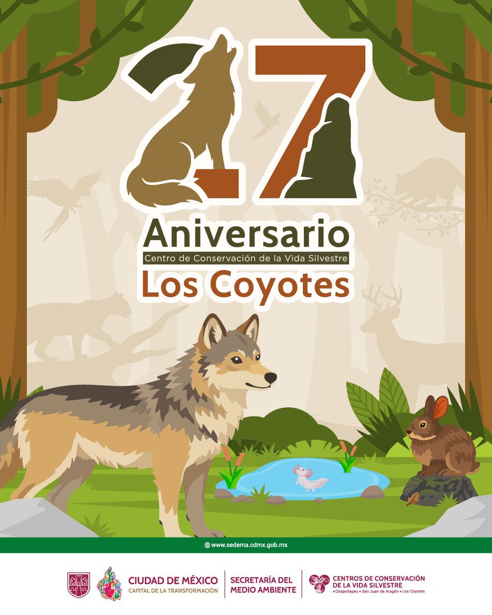 ZoologicosCDMX's tweet photo. ✨🎂El día de hoy Celebramos el 27 aniversario del Centro de Conservación de la Vida Silvestre Los Coyotes. Un Centro de conservación ubicado al sur de la ciudad, que brinda un espacio para la comunidad y la conservación ✨🎂 #CCVS #aniversario #CDMX https://t.co/tAl7NI6QrI