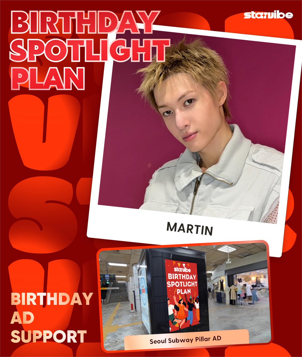 starvibe2015's tweet image. Celebrate #MARTIN’s special day with your votes!🎂 
Support them in the Starvibe Birthday Spotlight 🌟

🥇 #1 wins a Seoul Subway Pillar AD 🚇✨

⏳ Voting ends: 2026.2.15(KST)

Vote here 👉 [starvibe.fun/leader-board/b…]

#CORTIS #MARTIN