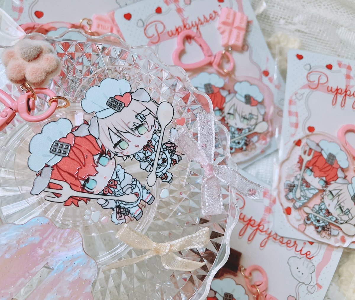 これはひいあいオンリーで頒布する予定のアクキー/アクスタ🐶🤍