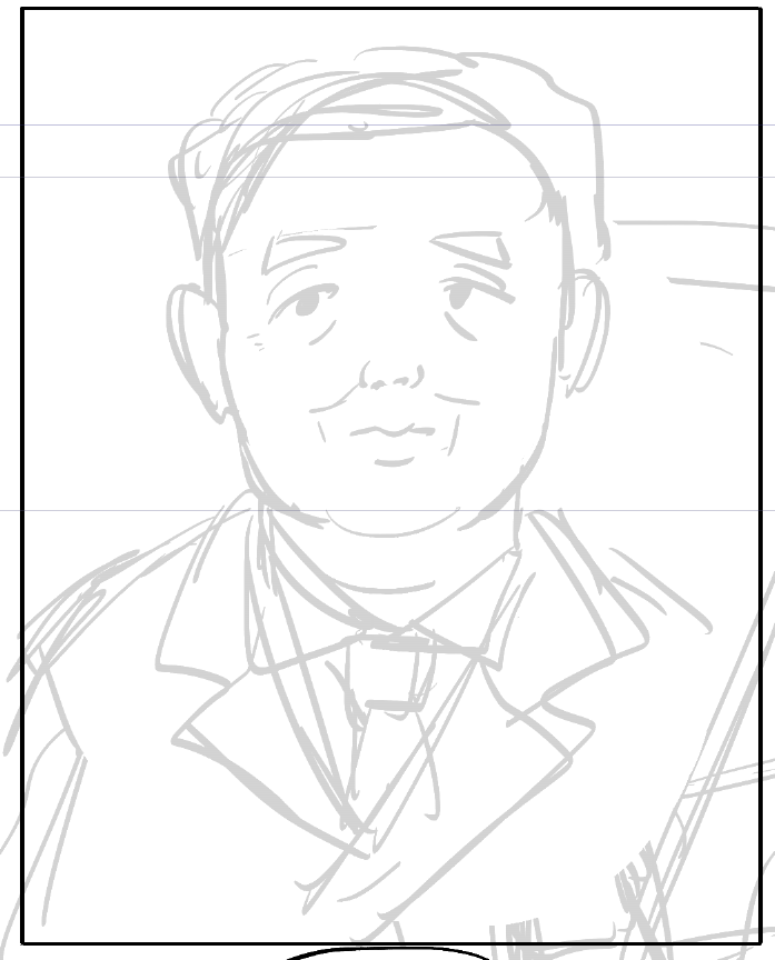 また知らないおじさん描いてる… 