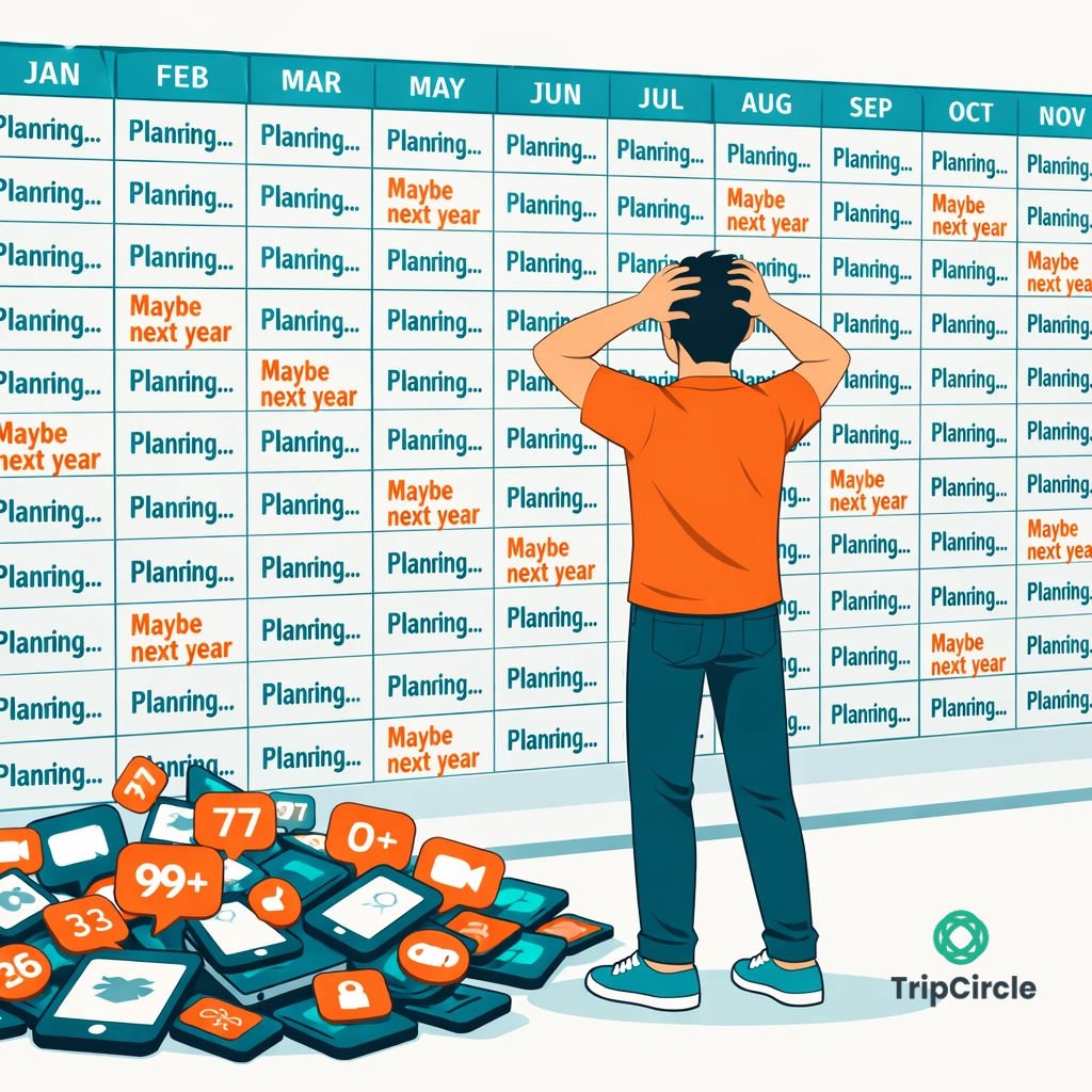 TripCircleHQ's tweet photo. POV: It’s Groundhog Day and the group chat is still stuck in 2020. 🔄✈️
Stop living the same 'where should we go?' cycle every single year. We’re building the ultimate tool to get those plans out of the chat and into the calendar for good. Break the loop. Join the TripCircle beta at https://t.co/hiTFRrpOIJ #GroundhogDay2026 #GroupTrip #TravelPlanning #TripCircle