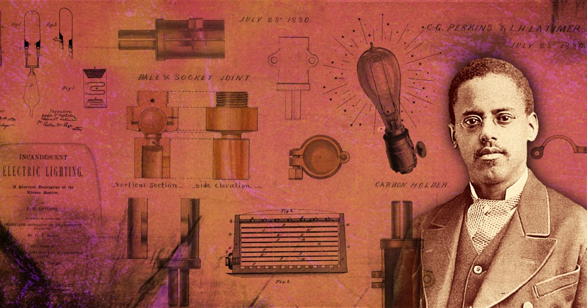 NatCon2022's tweet photo. Black History Month Hoax Day 2: Lewis Latimer invented the carbon filament

For decades, school teachers, media outlets, and Black supremacists have pushed wildly false claims that Lewis Latimer either “invented the light bulb,” “invented the carbon filament for Thomas Edison,” or at the very least invented an improved version of the carbon filament that was then used by Edison for his light bulbs.

Latimer was an accomplished patent draftsman/artist whose father had been the subject of a famous runaway slave court case six years before he was born. He worked for such giants as Alexander Graham Bell, Thomas Edison, and Hiram Maxim. Between 1874 and 1910, Latimer was granted three of his own patents and three joint patents with others. However, none of them are for an improved carbon filament, and none ever resulted in commercially successful products.

Black nationalists and school teachers could simply teach that major inventors utilized Lewis Latimer, a Black patent draftsman, and that Latimer was accepted as one of the thirty-seven charter members of the Pioneers of Edison. Then they would have a factual story to inspire young Black children to apply themselves.

All the variations of claims that Latimer invented or improved the light bulb or its carbon filament can be easily debunked. The first working carbon filament for an incandescent light bulb was invented before Latimer was even born. The breakthrough made by Edison to dramatically improve the lifespan of the carbon filament occurred years before Edison hired Latimer as a patent draftsman/artist.

1841 - Frederick de Moleyns filed the first patent for an incandescent light bulb in Britain. It uses a platinum filament. At the time, platinum was the only material he could find that could withstand the heat. Shortly after, Warren de la Rue demonstrated that coiling the filament improved performance. However, the use of platinum made it much too expensive for commercialization.

1845 - John Wellington Starr filed the first patent for an incandescent light bulb using a carbon filament in Britain. His patent calls for placing the carbon filament in a vacuum-sealed globe. The use of a vacuum made it possible to use other materials besides platinum, since they couldn't catch fire without oxygen. The carbon filament was chosen because it could be made so cheaply. His original design also called for making the light bulb reusable by inserting a new filament and re-evacuating the globe.

Many consider Starr the true inventor of the light bulb. However, Starr was already dying of tuberculosis when the patent was filed, and he died shortly after. Some say he was already dead when his associate filed the patent on his behalf. Because of his death, work stopped, and his invention was never commercialized. His patent faded into obscurity. The main problem with Starr's carbon filament was that it was made from cotton thread and lasted only about 12 hours.

1878 - Sir Joseph Swan demonstrates a cheap, practical, easy-to-manufacture incandescent light bulb with carbon filaments to an audience in England. He was granted British and US patents in 1880. In 1881, his light bulbs were used to illuminate the Savoy Theatre. Swan was knighted in 1904 by King Edward VII for his work.

1878 – Thomas Edison founded the Edison Electric Light Company and began a massive effort to manufacture a long-lasting filament.

1879 - Thomas Edison filed a patent for an incandescent light bulb using a filament that vastly exceeded the lifespan of any other. His breakthrough was using Japanese bamboo, which achieved perfect carbonization while retaining a structure that held the filament together. Compared to the original carbon filaments made by John Wellington Starr, Edison's lasted about 100 times longer.

The patent was granted in January 1880. The work of Thomas Edison and Sir Joseph Swan directly overlapped.

1880 – While far more famous for inventing the world's first fully automatic machine gun, Hiram Maxim was also actively competing with Edison and Swan to develop the best light bulb. In 1880, he was granted a patent for what he called an improved baking process for making the carbon filaments. This was not an attempt to improve an existing filament. It was to reduce costs and labor by reducing the number that cracked during baking and cooling. Thomas Latimer was an employee of Hiram Maxim at the time.

1881 - In March of 1881, Thomas Edison was granted a patent for flattening the ends of the carbon filament to create a more reliable electrical connection. This becomes the standard practice.

1881 - In September of 1881, Joseph V. Nichols and Lewis Latimer were jointly granted a patent that attempted to build upon Edison's flattened ends by applying additional bent tabs. Technical diagrams of Edison's mass-produced light bulbs from 1890, drawn by Latimer himself, do not show these bent tabs. There is no evidence that this patent ever resulted in a component of any commercial light bulbs.

1882 - Thomas Latimer is granted a patent that is a tweak on the baking process patent granted to his boss, Hiram Maxim, two years earlier. There is no evidence that this patent was ever used commercially. Edison was using his own baking processes.

This obscure patent is the sole basis for such false claims that Latimer “invented the light bulb,” “invented the carbon filament for Thomas Edison,” or “improved Thomas Edison's carbon filament.”

1882 – Edison launches the Edison Electric Light Company of London.

1883 - Edison Electric Light Company of London and Joseph Swan's United Electric Light Company merge into the Edison & Swan United Electric Light Company, commonly known as "Ediswan.”

1884 - Thomas Edison hired Thomas Latimer as a patent draftsman and expert on patent law. He would work for Thomas Edison until 1911.

1886 - Edison expands manufacturing capacity in the USA and Britain and begins large-scale commercial production of his light bulbs.

1890 - Thomas Edison files a patent for an improved baking process for his carbon filaments. This becomes the latest evolution in the baking process Edison uses to make his carbon filaments.

1910 - Lewis Latimer is granted his third patent related to the light bulb. It is for his own version of a clamp to attach a lamp shade to a light socket. There are dozens of these patents issued to numerous different people. The patent did not result in a commercial product that was ever manufactured and sold.