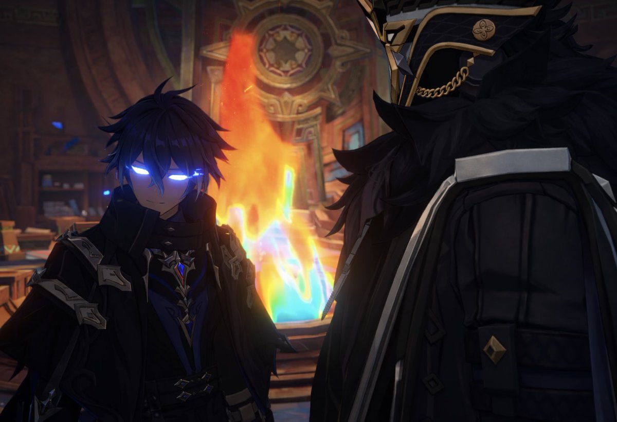 Flins with the Captain 👨‍✈️ 
#GenshinImpact