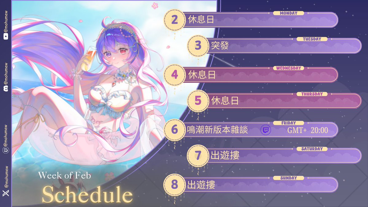 這周末要出門，所以只有週五有開台