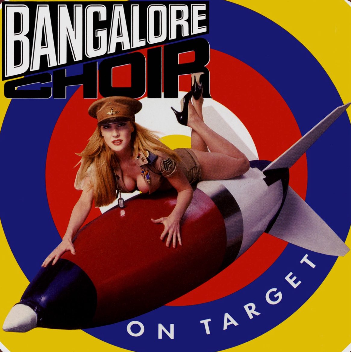 HBBasement's tweet photo. Starting the workday with this killer album that should have been big: On Target by Bangalore Choir. It was just a little late to the party…. #HairMetal #WorkingSucks https://t.co/yZ3s16txQB