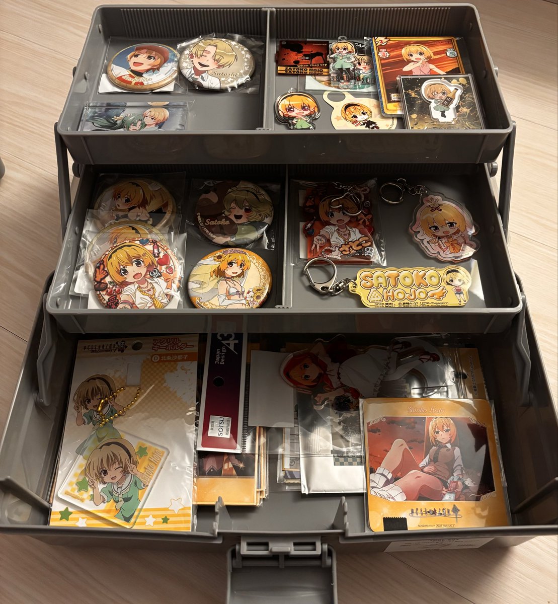 やっと沙都子と悟史くんのグッズ整理できた✨ずっとできてなかったから