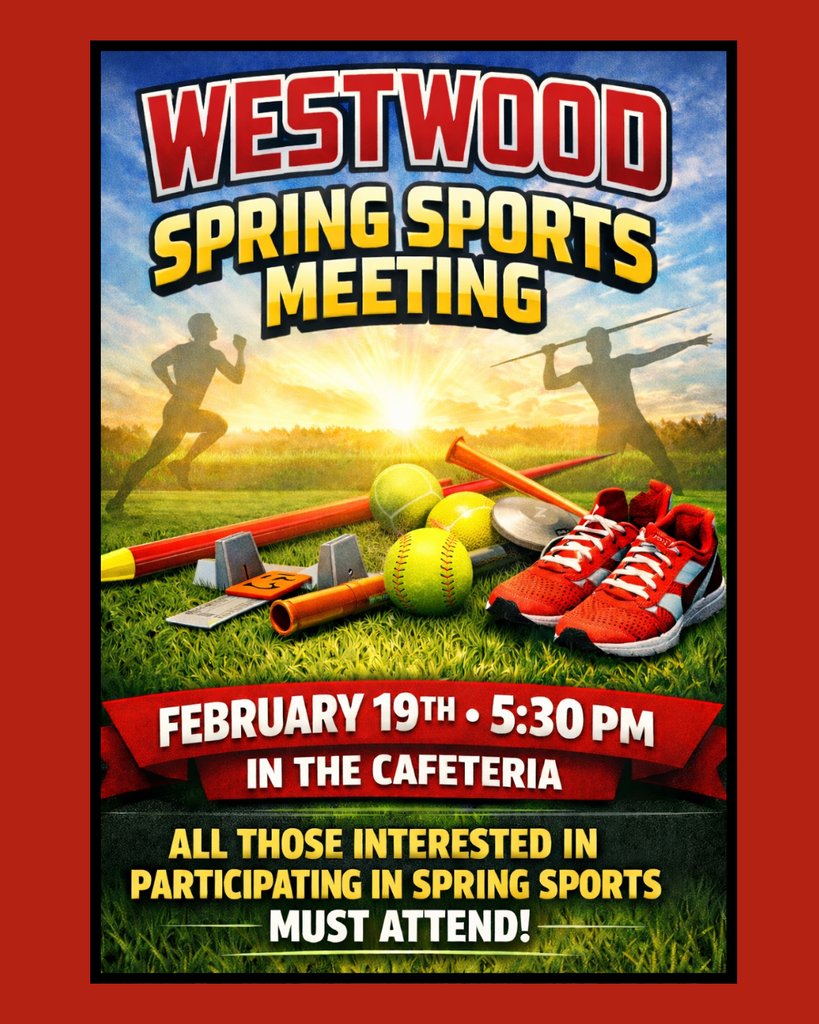 Spring Sports Meeting 
February 19th
at 5:30 p.m.