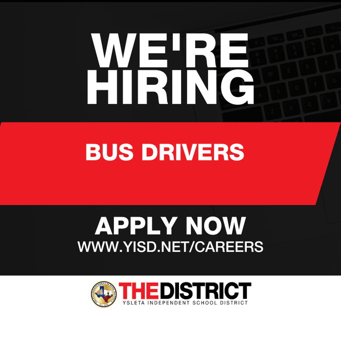 Ysleta_HR's tweet photo. Join the YISD Family 📷📷#THEDistrict #THEDistrictofChampions 📷📷                                                                                                                     APPLY HERE:  https://t.co/6EOAa1jARa https://t.co/Jwd80FfKOB