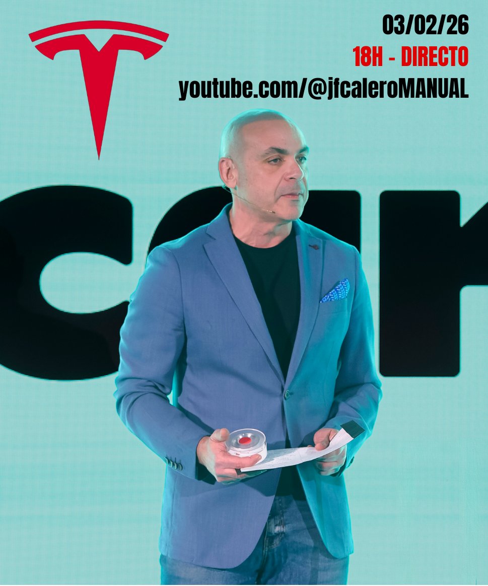JFCalero's tweet photo. Mañana martes día 3 de febrero, a partir de las 18h aprox,, estaré en mi canal MANUAL de Youtube hablando y contestando EXCLUSIVAMENTE sobre Tesla, como tesis de inversión, y respondiendo a vuestras dudas y preguntas. ¡No os lo perdáis! https://t.co/BYjuyJFHAt