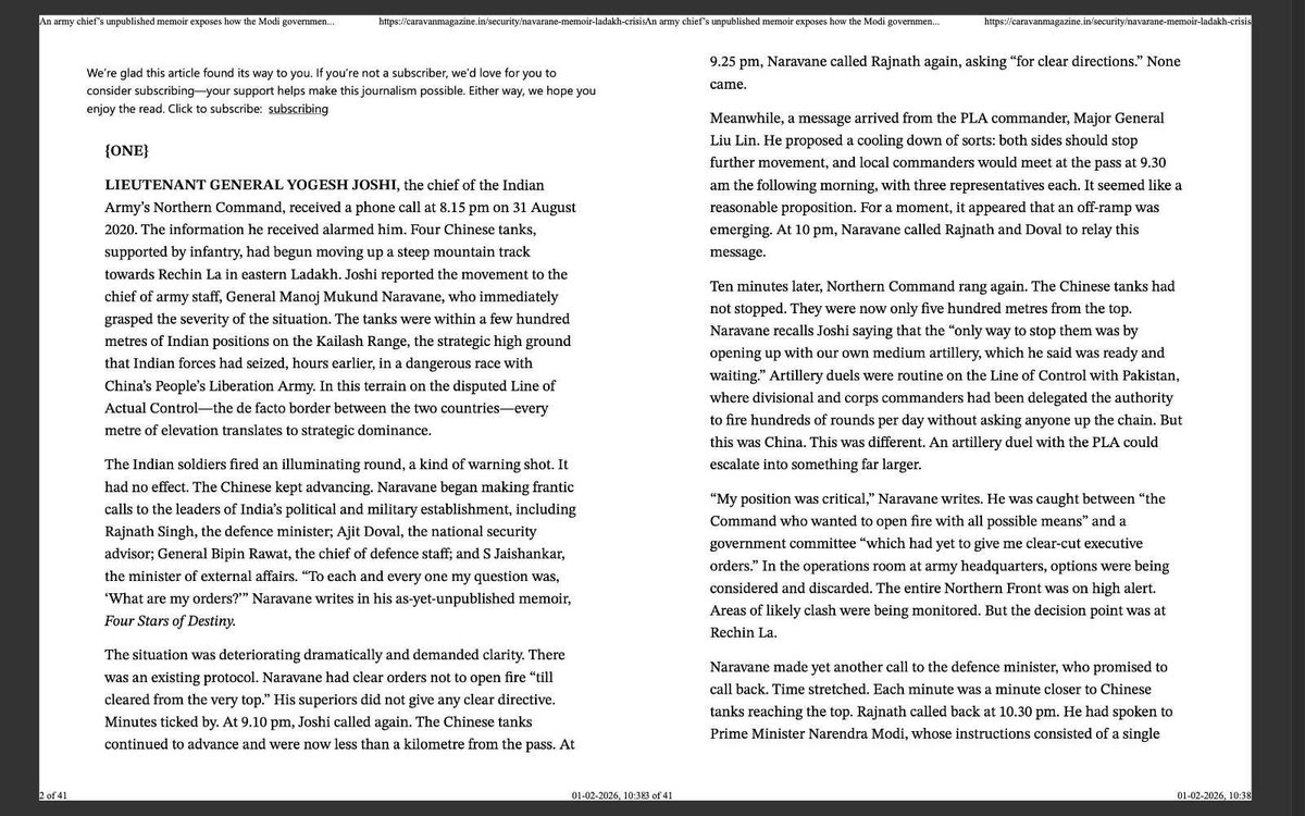 The Prime Minister, Home Minister, and Defence Minister don’t want you to read this