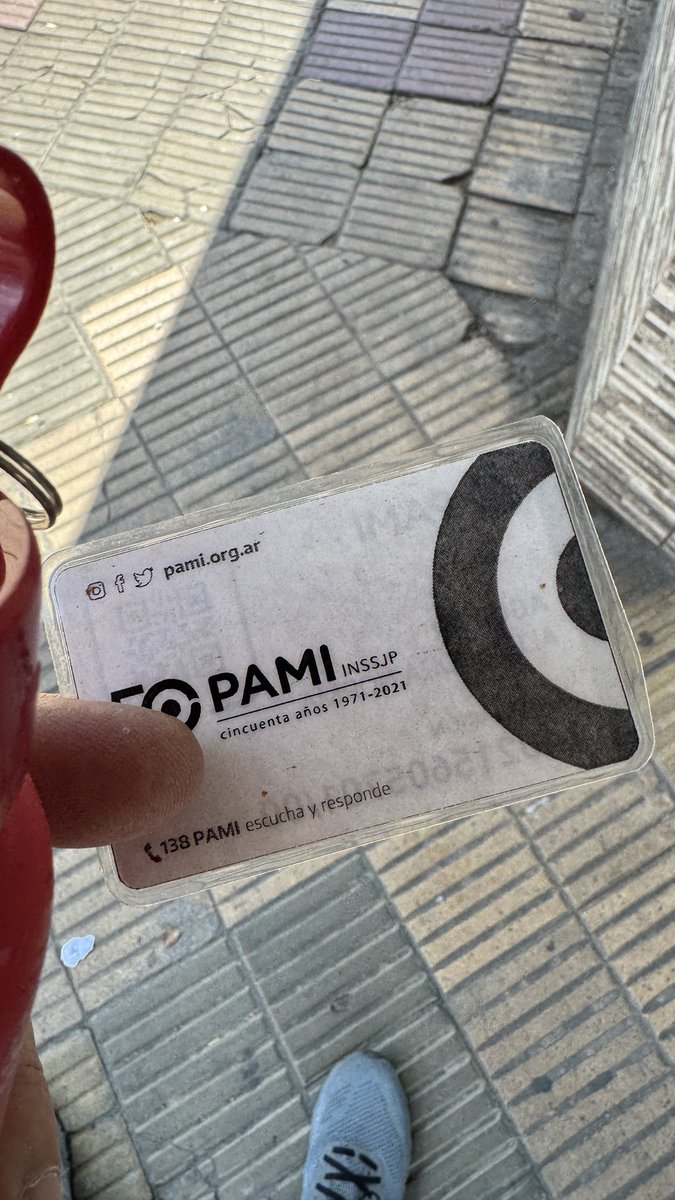 peladoMariano72's tweet image. Buen día ! Haciendo trámites en Morón, provincia de Buenos Aires encontré este carnet del PAMI en la calle ! Lo dejaré en una sede del mismo de esta ciudad (calle Uruguay 353 / 355 Morón) !
Que X haga su magia y le sea restituido a su dueño ! Nos vemos ! 🙏🫂💪
RT