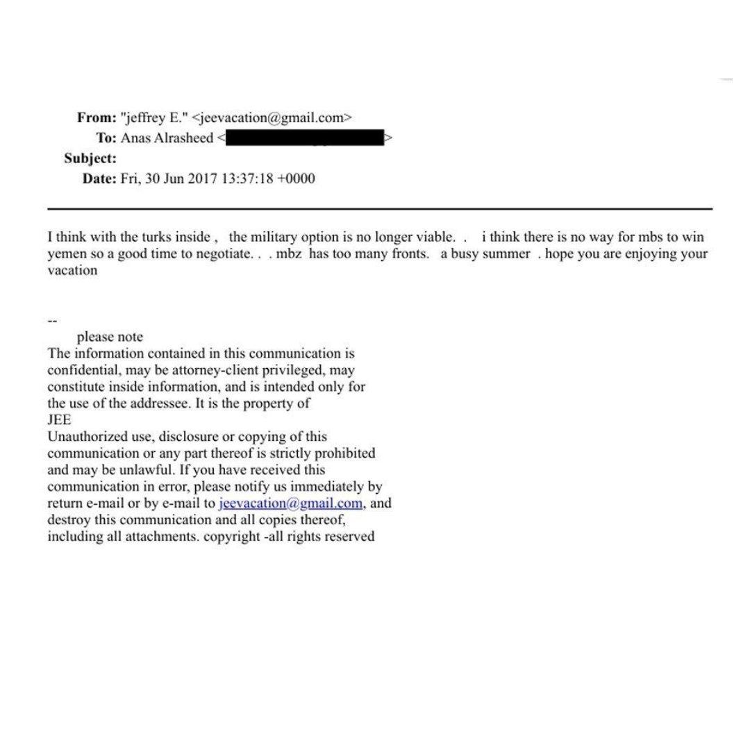 Epstein dosyalarından yeni çıkan bir belge, Türkiye'nin Katar'daki birliklerinin 2017'de olası bir Suudi/BAE askeri darbesini durdurduğunu söylüyor.

“Türkler içeride olduğu için askeri seçenek artık mümkün değil.”