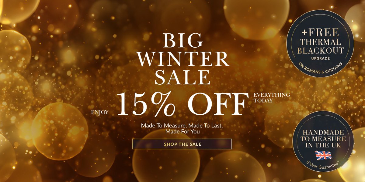 BlindsDirectGB's tweet image. ❄️ Big Winter Sale! ✨🎉

Celebrate February with 15% off everything! Refresh your blinds, curtains, and home accessories this month while saving big. 💫

👉 Shop Now: bit.ly/4oikGCT

#FebruarySavings #WinterDeals #HomeRefresh #BlindsDirect
