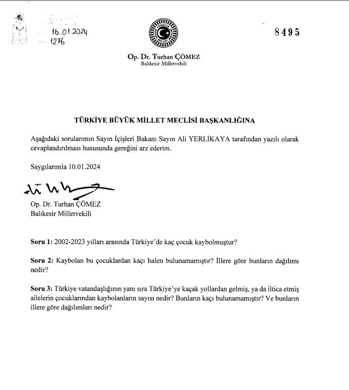 ComezTurhan's tweet image. 💡AKP döneminde kaybolan çocukları sordum İçişleri Bakanlığı’na.
👉“TÜİK’in resmi  sitesine bak orada yazıyordur” diye cevap geldi!
#Epsteindosyaları