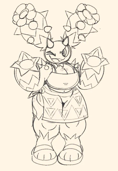 cute maractus girl I drew a few days ago thinking of turning it into a adopt if I ever finish this