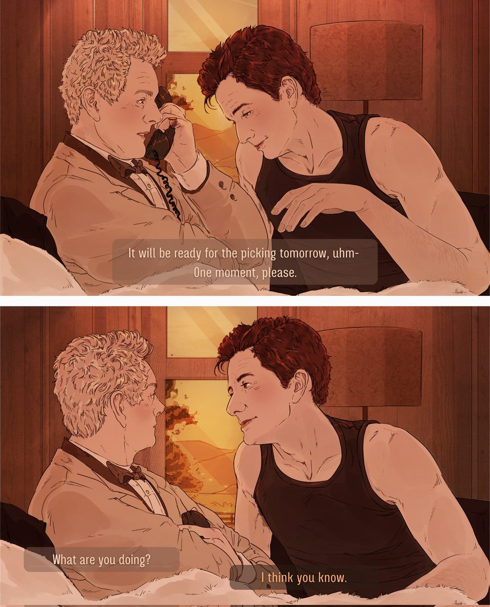 My Heated Rivalry obsession goes on~ (uhh that hand...✨️)

#heatedrivalry #goodomens #ineffablehusbands #goodomensfanart #aziraphale #crowley #spicyomens #imcomingtothecottage #hollanov