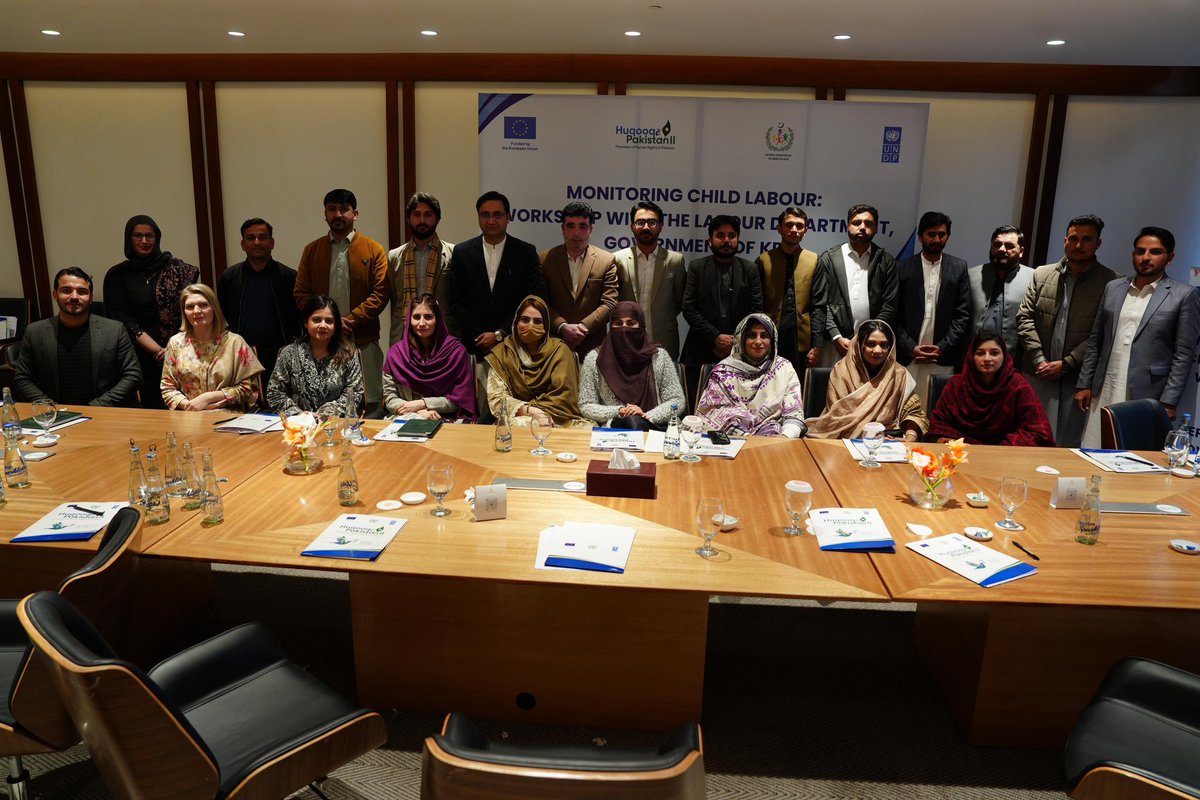 NCRC_Pakistan's tweet photo. The NCRC, in collaboration with UNDP Pakistan under the Huqooq-e-Pakistan II Project, funded by the European Union, conducted a workshop with the Khyber Pakhtunkhwa Labour Department on Monitoring Child Labour. The training aimed to strengthen the capacity of labour inspectors and enforcement officials to apply child-sensitive inspection approaches, improve documentation and evidence collection and ensure effective coordination and referral of children engaged in labour to relevant protection and rehabilitation services.

Sessions covered the applicable child labour legal framework, identification of hazardous and non-hazardous work, inspection procedures in informal and hard-to-reach settings, and coordination mechanisms among labour, social welfare, child protection and district administration authorities. Moreover, apart from domestic legal frameworks, participants were also sensitised on international obligations, such as the role of labour inspections in advancing business and human rights standards and Pakistan’s GSP+ commitments.

@mohrpakistan @GovtofPakistan @UNDP_Pakistan @GovernmentKP @LabourKPGovt 

#ChildRights #ChildrenMatter #ProtectChildren #EndChildAbuse #StopChildLabour #RightToEducation #ChildProtection #ChildWelfare #EveryChildCounts #SaveTheChildren #KidsRights #NoChildLeftBehind #ChildhoodMatters #JusticeForChildren